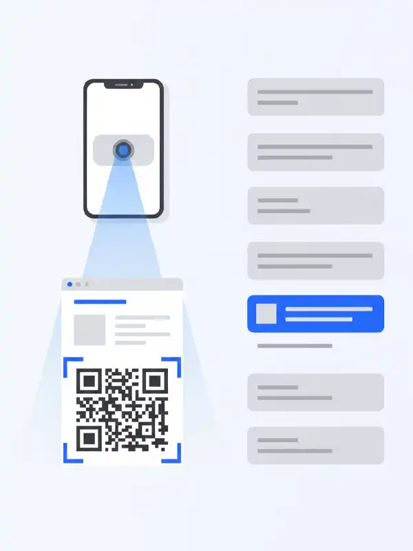 Celular escaneando um QR Code