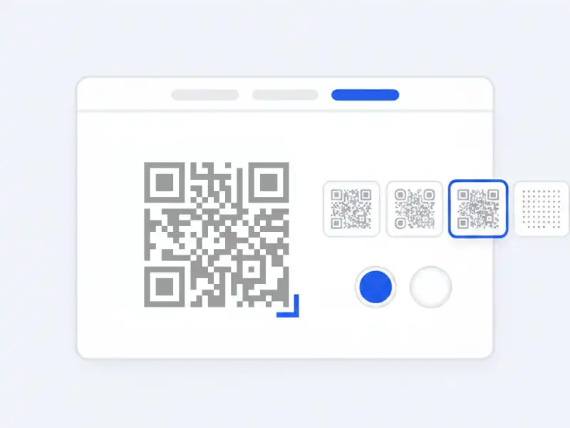 Escolha de estilo e cores do QR Code